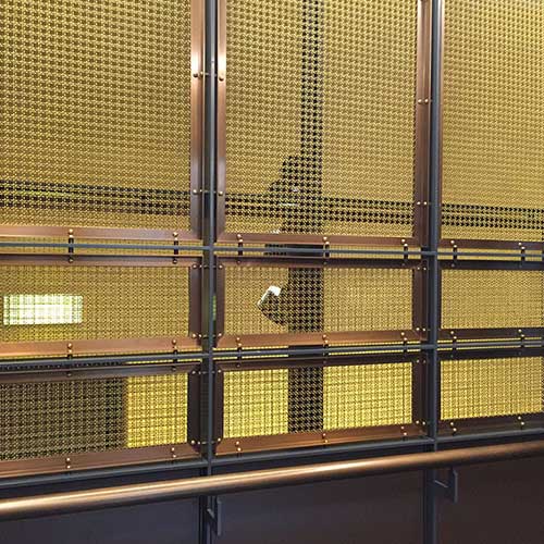 QVB-lift-cage-Brass-mesh-panels-by-Arrow-Metal-2_WEB