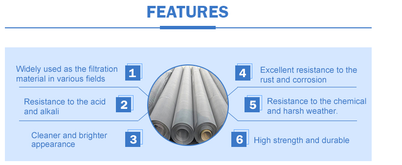 stainless steel woven wire mesh feature