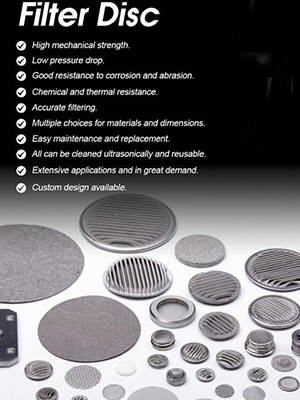 Stainless steel dutch filter disc